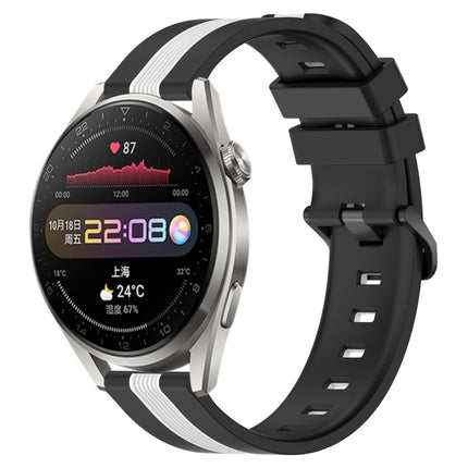 22mm Vertical Two-Color Silicone Watch Band, For Huawei Watch 3, For Huawei Watch 3 Pro