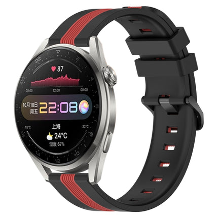 22mm Vertical Two-Color Silicone Watch Band, For Huawei Watch 3, For Huawei Watch 3 Pro