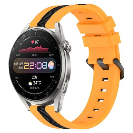 22mm Vertical Two-Color Silicone Watch Band, For Huawei Watch 3, For Huawei Watch 3 Pro