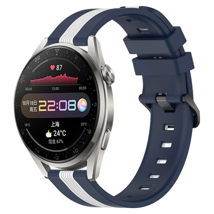 22mm Vertical Two-Color Silicone Watch Band, For Huawei Watch 3, For Huawei Watch 3 Pro