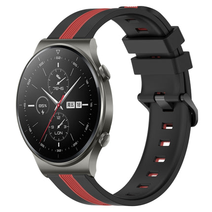 22mm Vertical Two-Color Silicone Watch Band, For Huawei GT2 Pro, For Huawei Watch GT 2E