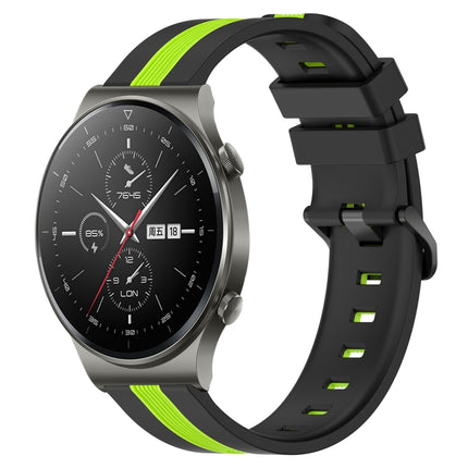 22mm Vertical Two-Color Silicone Watch Band, For Huawei GT2 Pro, For Huawei Watch GT 2E