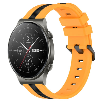 22mm Vertical Two-Color Silicone Watch Band, For Huawei GT2 Pro, For Huawei Watch GT 2E