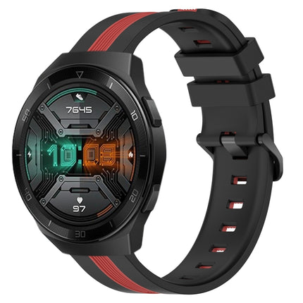 22mm Vertical Two-Color Silicone Watch Band, For Huawei GT2 Pro, For Huawei Watch GT 2E