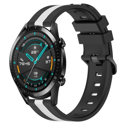 22mm Vertical Two-Color Silicone Watch Band, For Huawei GT2 46mm, For Honor Watch GS 3