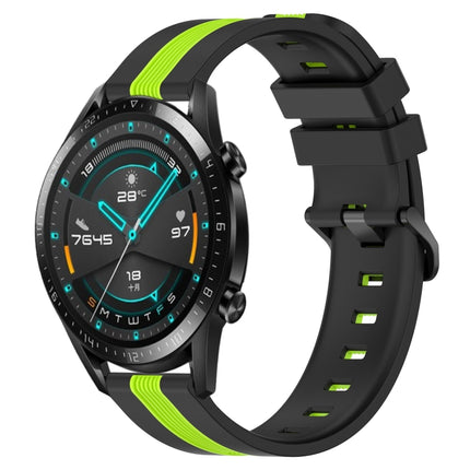 22mm Vertical Two-Color Silicone Watch Band, For Huawei GT2 46mm, For Honor Watch GS 3