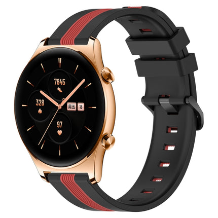 22mm Vertical Two-Color Silicone Watch Band, For Huawei GT2 46mm, For Honor Watch GS 3
