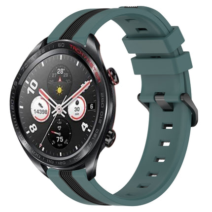 22mm Vertical Two-Color Silicone Watch Band, For Honor Watch Dream