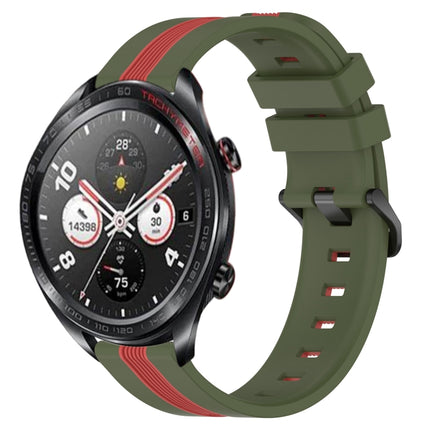 22mm Vertical Two-Color Silicone Watch Band, For Honor Watch Dream