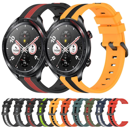 22mm Vertical Two-Color Silicone Watch Band, For Honor Watch Dream
