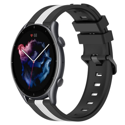 22mm Vertical Two-Color Silicone Watch Band, For Amazfit GTR 3, For Amazfit GTR 3 Pro