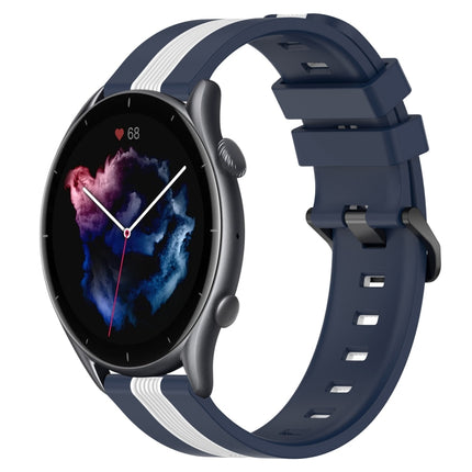 22mm Vertical Two-Color Silicone Watch Band, For Amazfit GTR 3, For Amazfit GTR 3 Pro