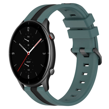 22mm Vertical Two-Color Silicone Watch Band, For Amazfit GTR 2e, For Amazfit GTR 2