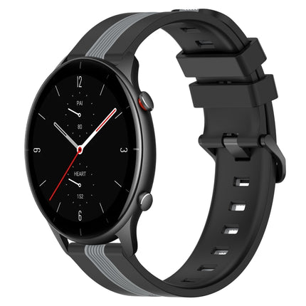 22mm Vertical Two-Color Silicone Watch Band, For Amazfit GTR 2e, For Amazfit GTR 2