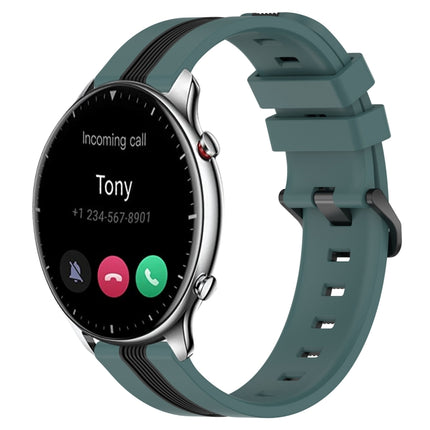 22mm Vertical Two-Color Silicone Watch Band, For Amazfit GTR 2e, For Amazfit GTR 2