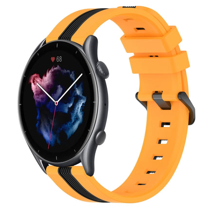 22mm Vertical Two-Color Silicone Watch Band, For Amazfit 3, For Amazfit GTR 47mm