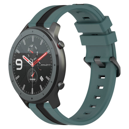 22mm Vertical Two-Color Silicone Watch Band, For Amazfit 3, For Amazfit GTR 47mm