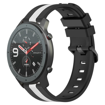 22mm Vertical Two-Color Silicone Watch Band, For Amazfit 3, For Amazfit GTR 47mm