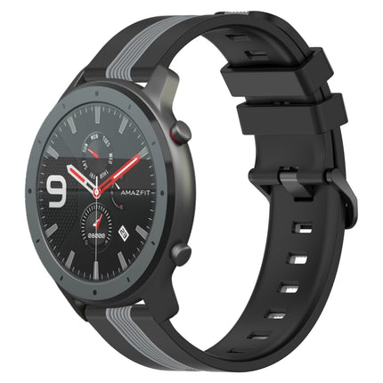 22mm Vertical Two-Color Silicone Watch Band, For Amazfit 3, For Amazfit GTR 47mm