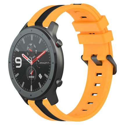 22mm Vertical Two-Color Silicone Watch Band, For Amazfit 3, For Amazfit GTR 47mm