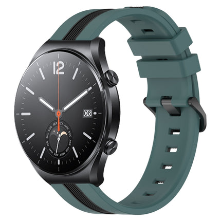 22mm Vertical Two-Color Silicone Watch Band, For Xiaomi MI Watch S1, For Xiaomi MI Watch S1 Pro