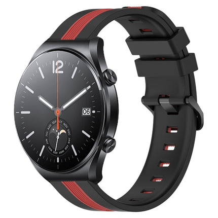 22mm Vertical Two-Color Silicone Watch Band, For Xiaomi MI Watch S1, For Xiaomi MI Watch S1 Pro