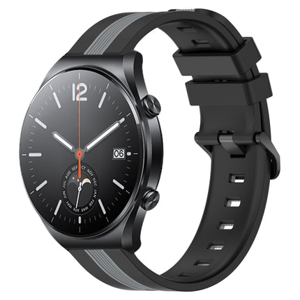 22mm Vertical Two-Color Silicone Watch Band, For Xiaomi MI Watch S1, For Xiaomi MI Watch S1 Pro