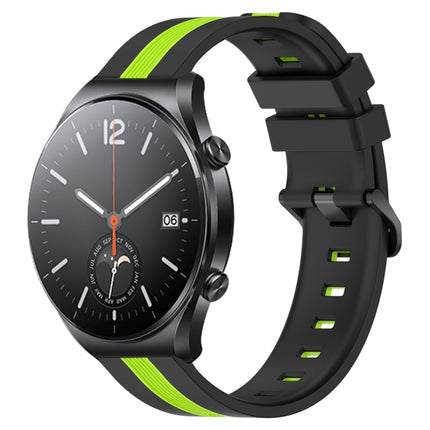 22mm Vertical Two-Color Silicone Watch Band, For Xiaomi MI Watch S1, For Xiaomi MI Watch S1 Pro