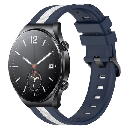 22mm Vertical Two-Color Silicone Watch Band, For Xiaomi MI Watch S1, For Xiaomi MI Watch S1 Pro