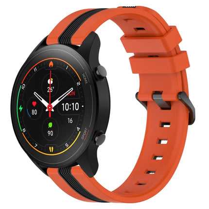 22mm Vertical Two-Color Silicone Watch Band, For Xiaomi MI Watch S1, For Xiaomi MI Watch S1 Pro