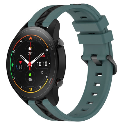 22mm Vertical Two-Color Silicone Watch Band, For Xiaomi MI Watch S1, For Xiaomi MI Watch S1 Pro