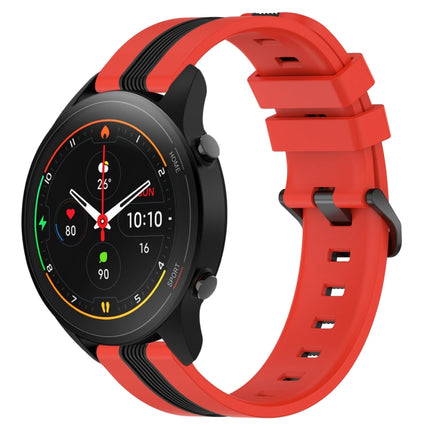 22mm Vertical Two-Color Silicone Watch Band, For Xiaomi MI Watch S1, For Xiaomi MI Watch S1 Pro