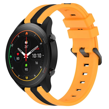 22mm Vertical Two-Color Silicone Watch Band, For Xiaomi MI Watch S1, For Xiaomi MI Watch S1 Pro