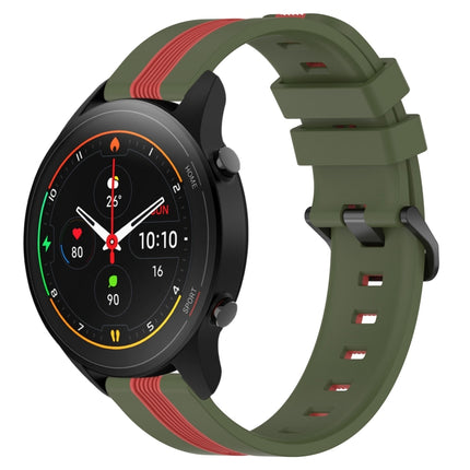 22mm Vertical Two-Color Silicone Watch Band, For Xiaomi MI Watch S1, For Xiaomi MI Watch S1 Pro
