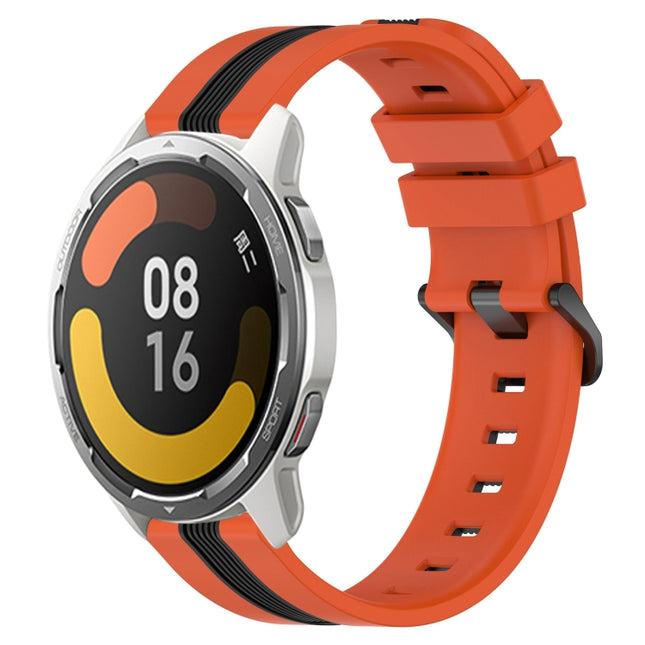 22mm Vertical Two-Color Silicone Watch Band, For Xiaomi MI Watch Color 2, For Xiaomi MI Watch Sport