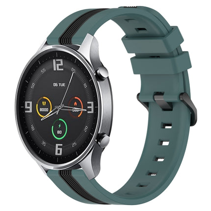 22mm Vertical Two-Color Silicone Watch Band, For Xiaomi MI Watch Color, For Xiaomi MI Watch S1 Active