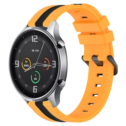 22mm Vertical Two-Color Silicone Watch Band, For Xiaomi MI Watch Color, For Xiaomi MI Watch S1 Active