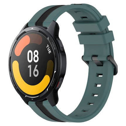 22mm Vertical Two-Color Silicone Watch Band, For Xiaomi MI Watch Color, For Xiaomi MI Watch S1 Active