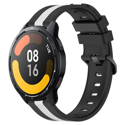 22mm Vertical Two-Color Silicone Watch Band, For Xiaomi MI Watch Color, For Xiaomi MI Watch S1 Active