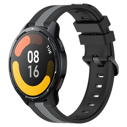 22mm Vertical Two-Color Silicone Watch Band, For Xiaomi MI Watch Color, For Xiaomi MI Watch S1 Active