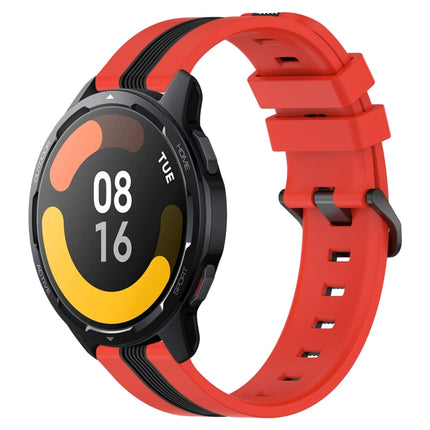 22mm Vertical Two-Color Silicone Watch Band, For Xiaomi MI Watch Color, For Xiaomi MI Watch S1 Active