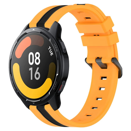22mm Vertical Two-Color Silicone Watch Band, For Xiaomi MI Watch Color, For Xiaomi MI Watch S1 Active