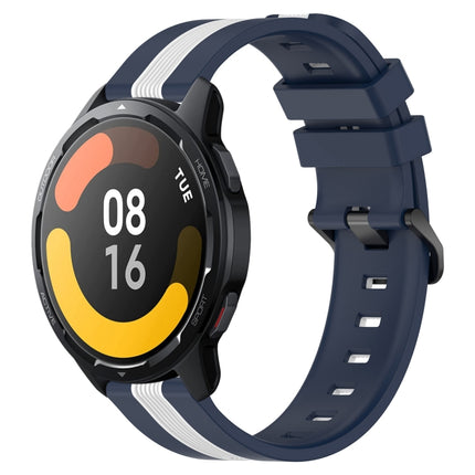 22mm Vertical Two-Color Silicone Watch Band, For Xiaomi MI Watch Color, For Xiaomi MI Watch S1 Active