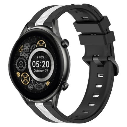 22mm Vertical Two-Color Silicone Watch Band, For Xiaomi Haylou RT2 LS10, For Xiaomi Haylou RS4 LS12
