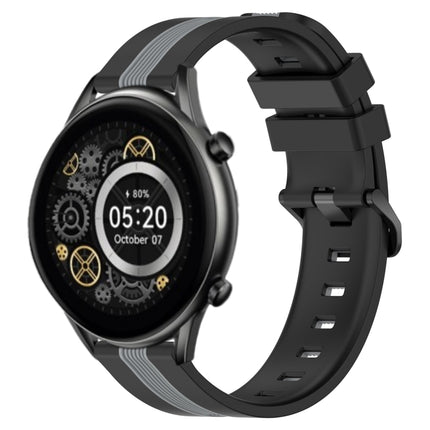 22mm Vertical Two-Color Silicone Watch Band, For Xiaomi Haylou RT2 LS10, For Xiaomi Haylou RS4 LS12