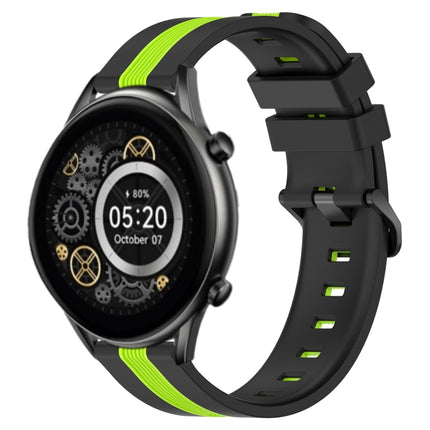 22mm Vertical Two-Color Silicone Watch Band, For Xiaomi Haylou RT2 LS10, For Xiaomi Haylou RS4 LS12