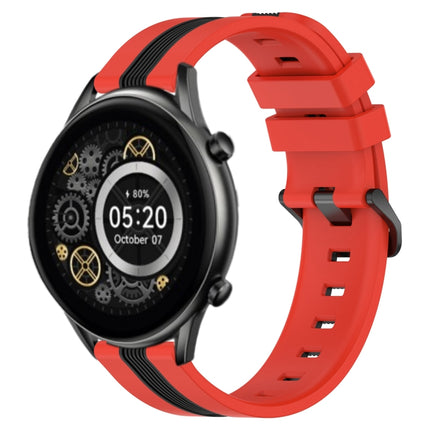 22mm Vertical Two-Color Silicone Watch Band, For Xiaomi Haylou RT2 LS10, For Xiaomi Haylou RS4 LS12