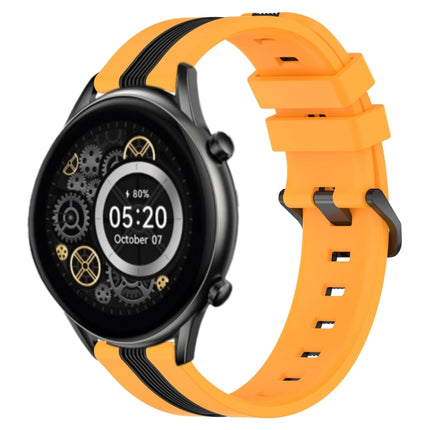 22mm Vertical Two-Color Silicone Watch Band, For Xiaomi Haylou RT2 LS10, For Xiaomi Haylou RS4 LS12