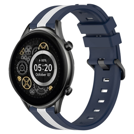 22mm Vertical Two-Color Silicone Watch Band, For Xiaomi Haylou RT2 LS10, For Xiaomi Haylou RS4 LS12