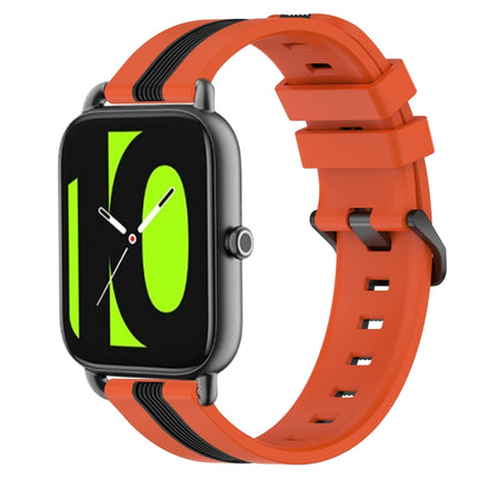 22mm Vertical Two-Color Silicone Watch Band, For Xiaomi Haylou RT2 LS10, For Xiaomi Haylou RS4 LS12